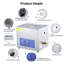 Nettoyeur à ultrasons 10 L avec fonction chauffante, 240 W, 40 kHz, acier inoxydable 304, argent