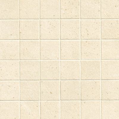 Carreau de mosaïque de plancher et de mur en porcelaine aspect béton mat 12 po x 12 po Brevona Oasis