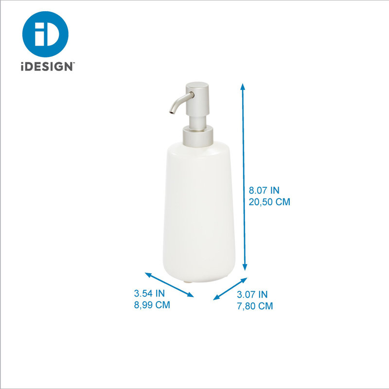Distributeur de savon haut rechargeable iDesign Eco Vanity, Noix de coco