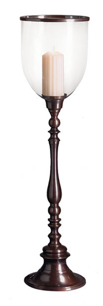 Base d’ouragan en laiton/verre base step, Moyen