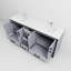 80 po L x P 22 po. Meuble-lavabo gris foncé, avec comptoir en quartz blanc et robinet - de grands tiroirs, meuble-lavabo double à fermeture en douceur de 80 po et 22 po avec surface escamotable, comptoir Scratch-666258064