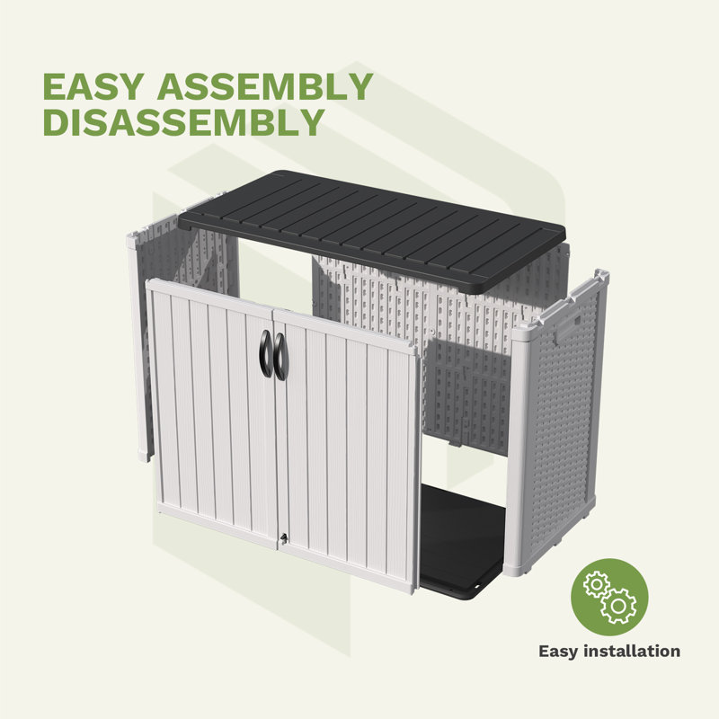 4 Ft. W X 2 Ft. D Outdoor Resin Horizontal Storage Shed, White