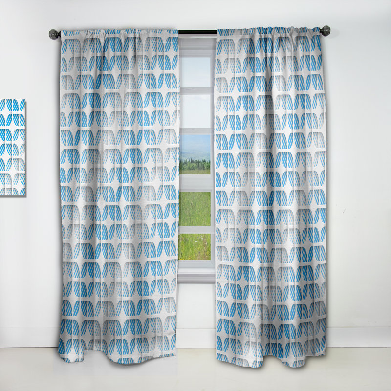 Rideau en lin / polyester, L 52 po x L 108 po