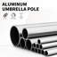 Parasol de patio 10 pi avec nervures en acier allié - protégé, imperméable pour le jardin, la terrasse, la cour, la piscine, la table d'extérieur bleu marine, imperméable, polyvalent