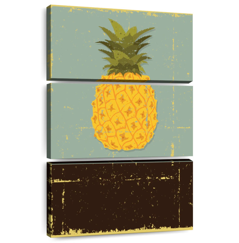 Yarlin Grunge Retro Pineapple, 57" H x 36" W