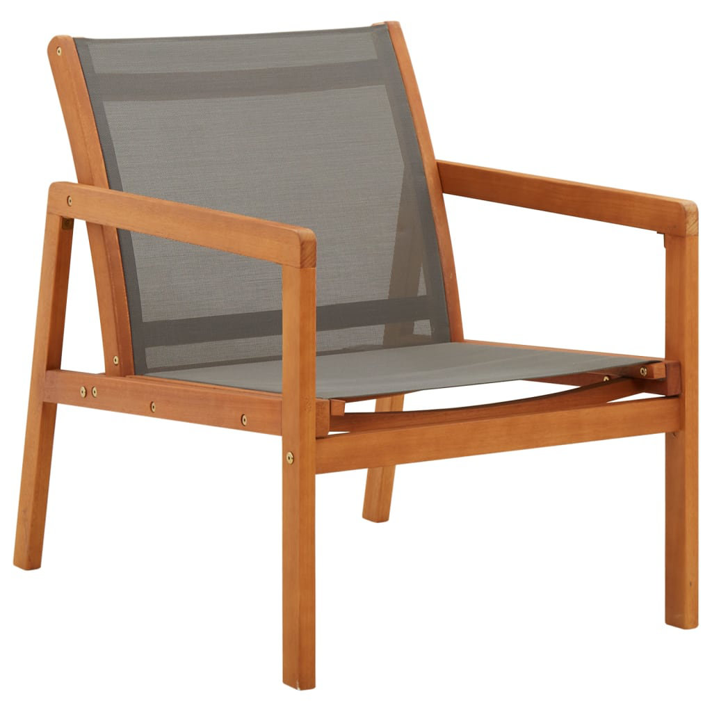 Latitude Run® Patio Lounge Chair Garden Chair Solid Wood Eucalyptus and