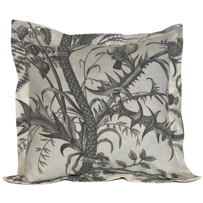  Cotton Blend Throw Square Pillow Cover, Gris anthracite