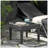 Outdoor Antibes Wicker Side Table,Accent Table,Grey-656290713