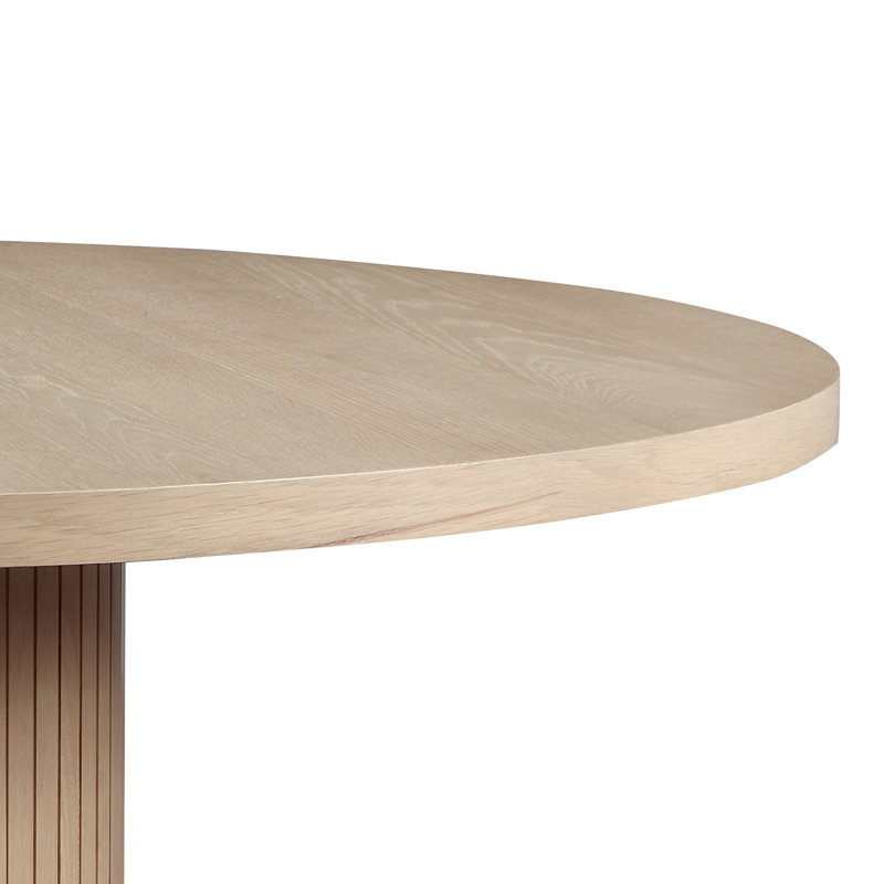 59-Inch Wide Round Dining Table In Oak