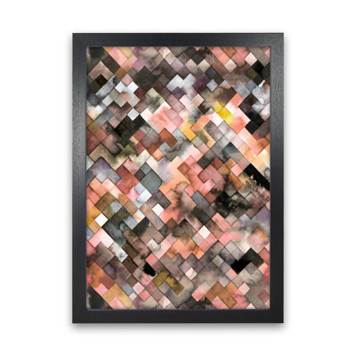 Moody Geometry Rustic Brown - Print