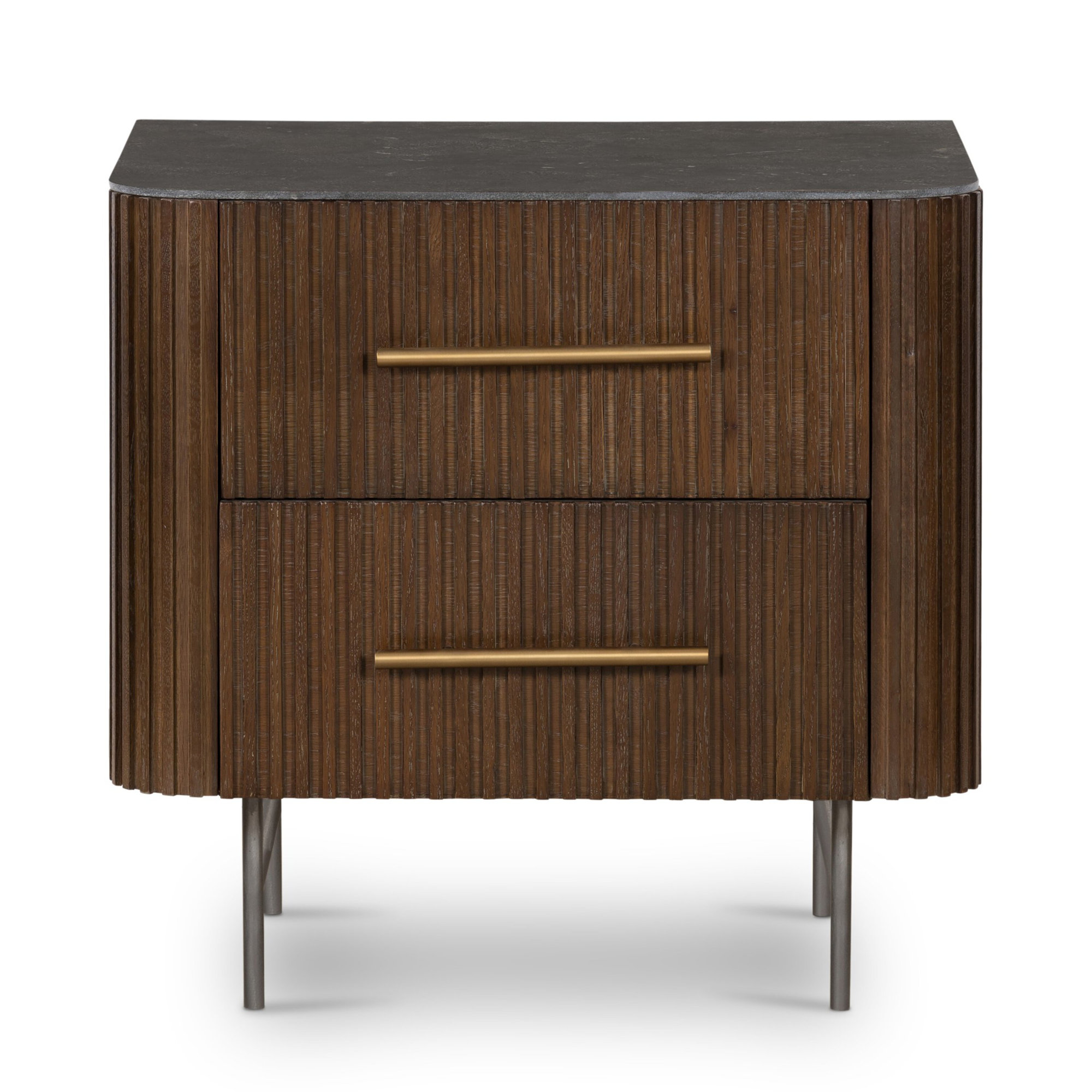 Geira 2 - Drawer Nightstand, Terra Brown