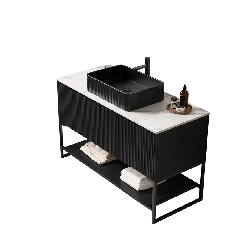 Meuble-lavabo moderne de 48 po (doit inclure le meuble-lavabo et le lavabo) avec rangement