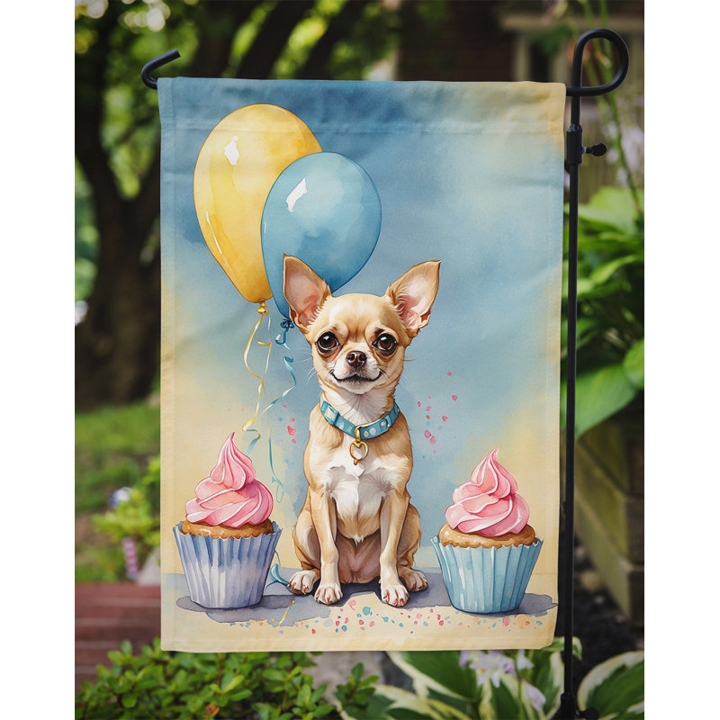 Drapeau de jardin «Happy Birthday», Chihuahua