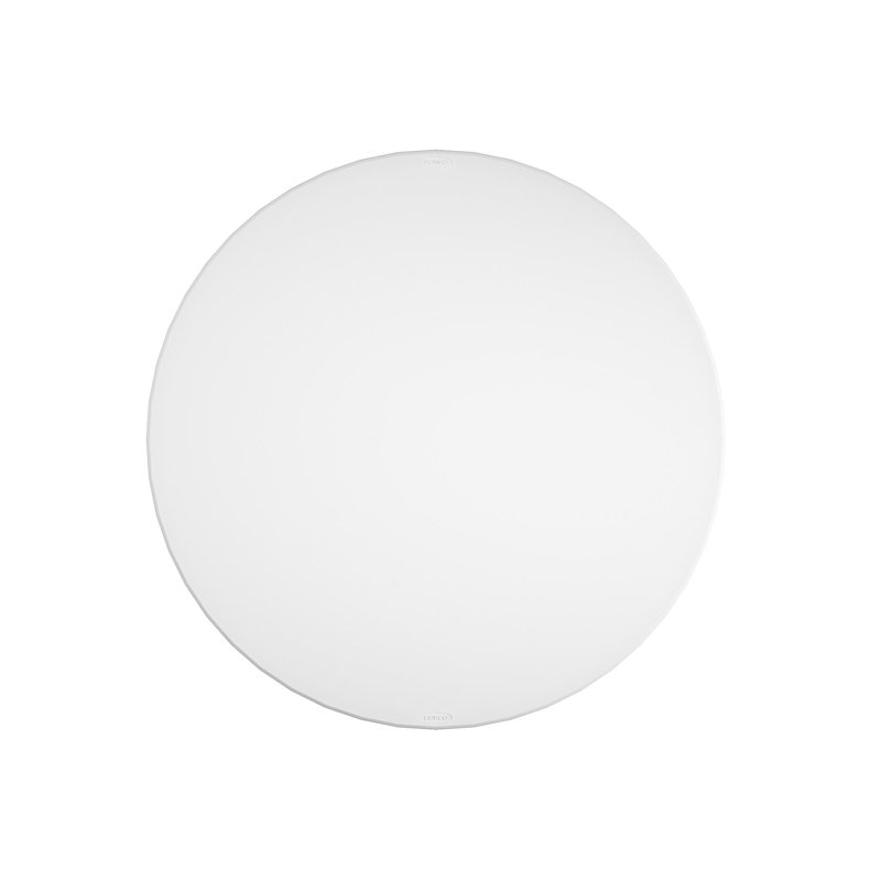 White 60-Inch Round Blow-Mold Folding Table