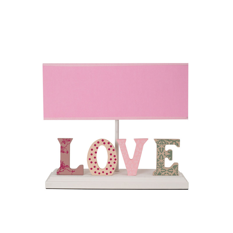 Lampe de table 11 po Spinella, Rose, Rose