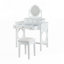 Coiffeuse compacte avec miroir pivotant et 5 tiroirs