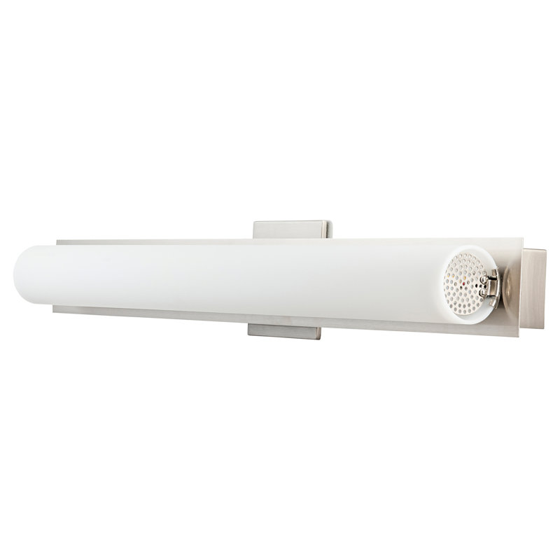 Éclairage pour meuble-lavabo à intensité variable à DEL 1 lumière barhill, Nickel brossé