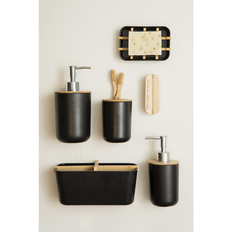 Leitner Bathroom Storage Container, Black