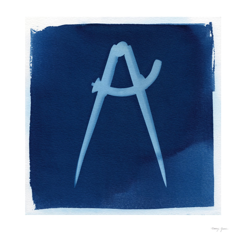 Cyanotype Tools XIV by Nancy Green - Wrapped Canvas Painting, 51cm H x 51cm W