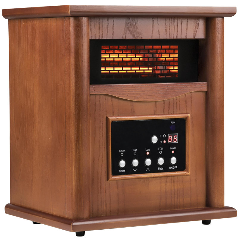 Airo Comfort Electric Infrared Space Heater – 1500W Quartz Heater For Indoor Use With Remote Control In Light, Light