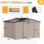 10 ft. W X 8 ft. D Metal Tool Shed