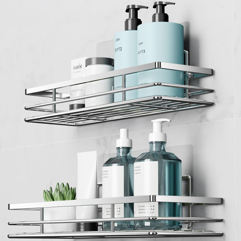 Metal Mounting / Installation Required Bathroom Shelves