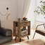Table de chevet rustique brune - Conception unique avec amplement de rangement pour la chambre à coucher et le salon-1768748683