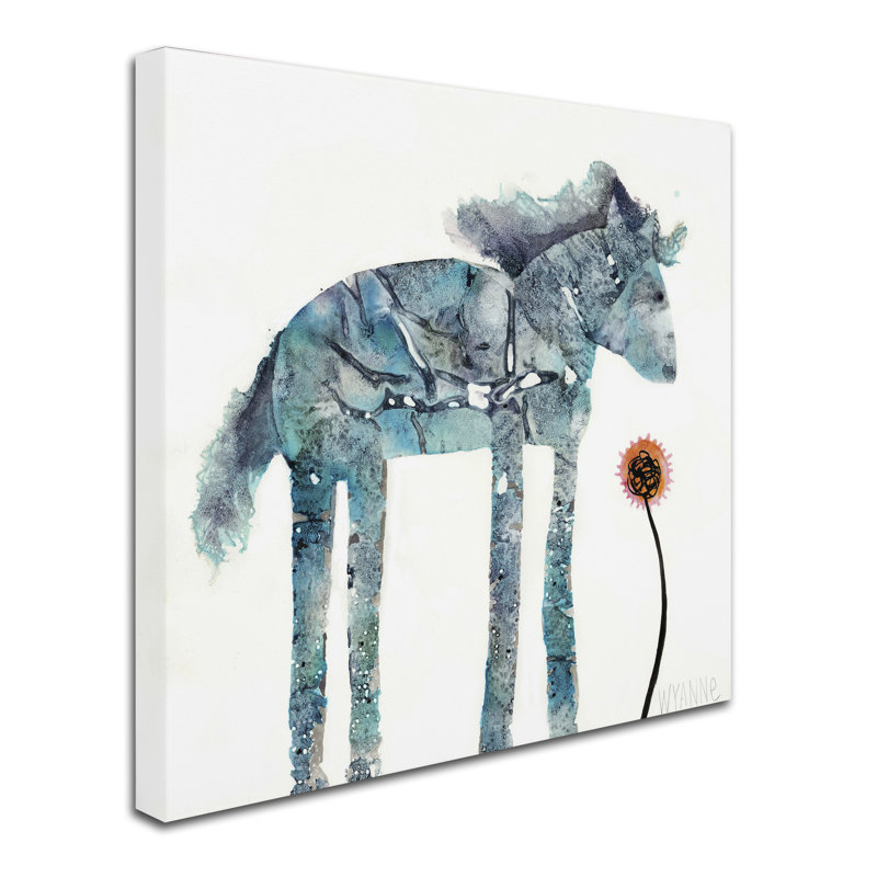 Art sur toile Berkley «Blue Painted Pony», H 18 po x l 18 po x P 2 po