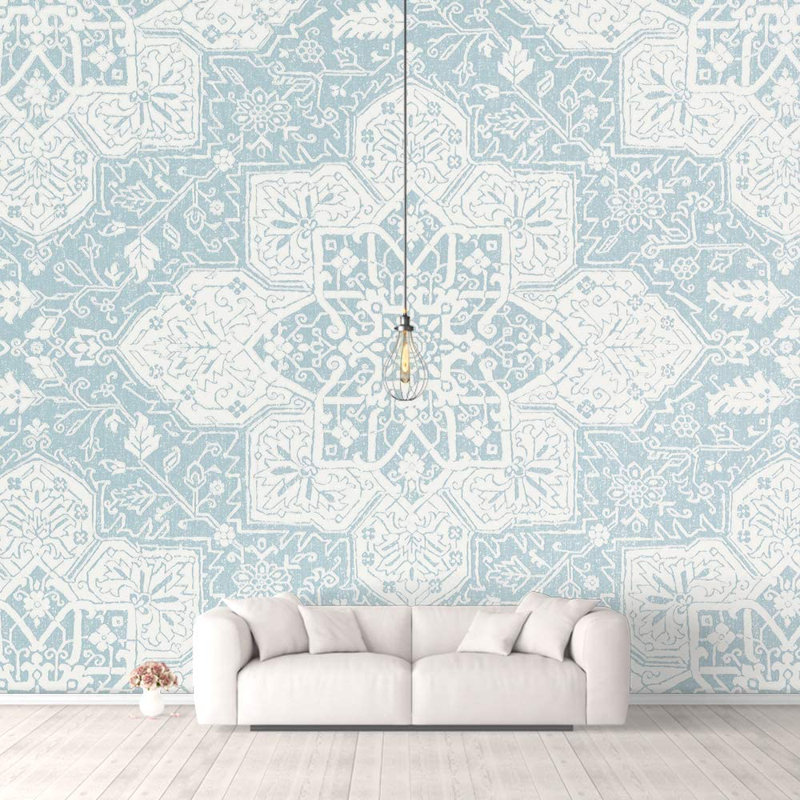 Murale, Bleu clair, L 100 po x l 144 po