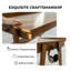 Bureau d'écriture en bois massif pour bureau personnel, bureau d'ordinateur contemporain à finition noyer pour petits espaces