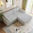 Maelina 3-Piece Corduroy Modular Sectional -946834235