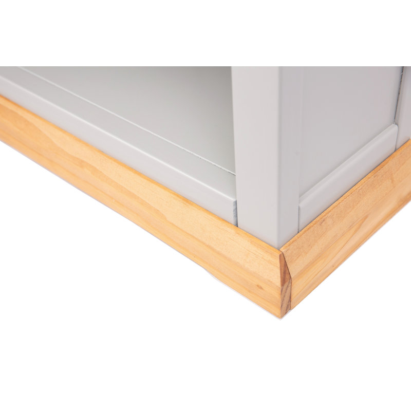 Mickel 120cm H Standard Bookcase, Light Grey, 120cm H x 89cm W x 25cm D