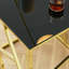 Console en verre, table de canapé avec structure en métal robuste et plateau en verre trempé-287203070
