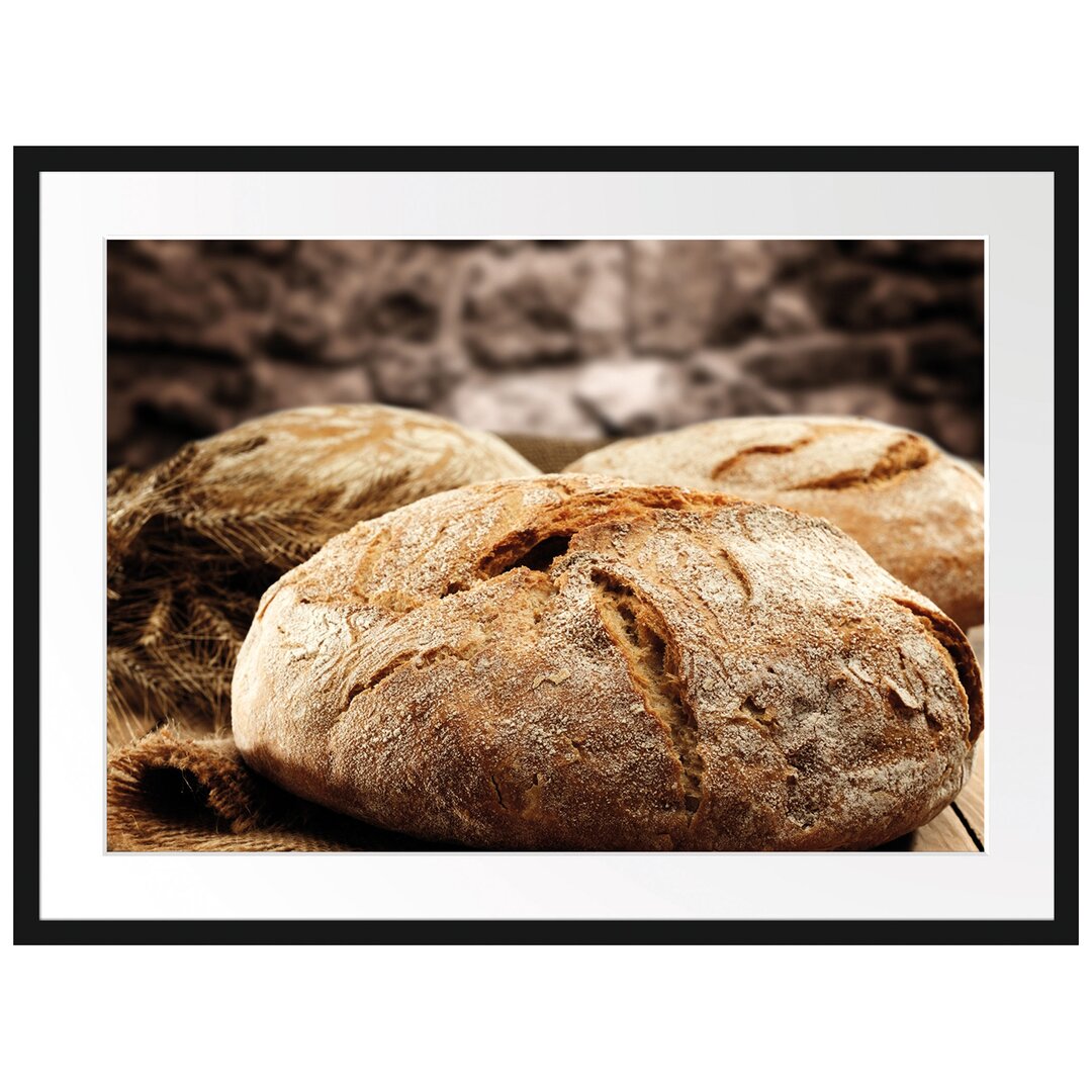 Gerahmtes Poster Frisch gebackenes Brot