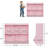 Pink Wooden Kids Toy Storage Organizer – Built-In Bookshelf & Book Rack, Playroom Storage Cabinet