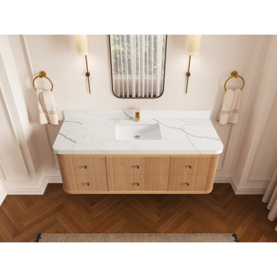 Chêne flottant Hampton X P 22 po De salle de bain Quartz