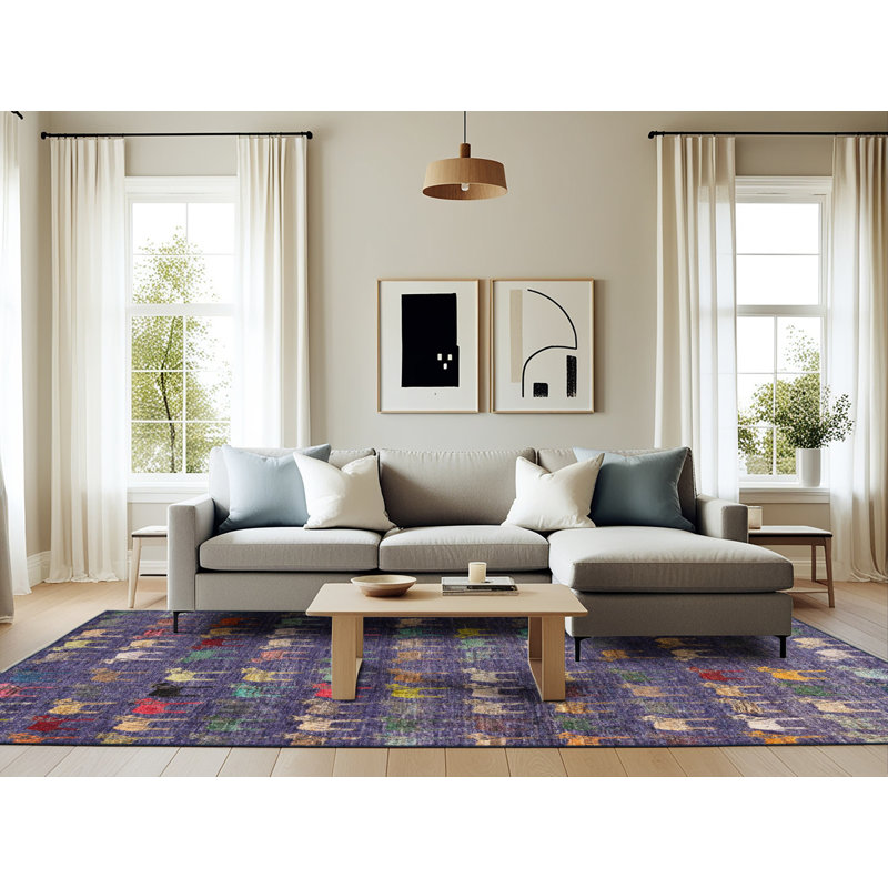 Abstract Indoor Rug, Rectangle 6' x 9'