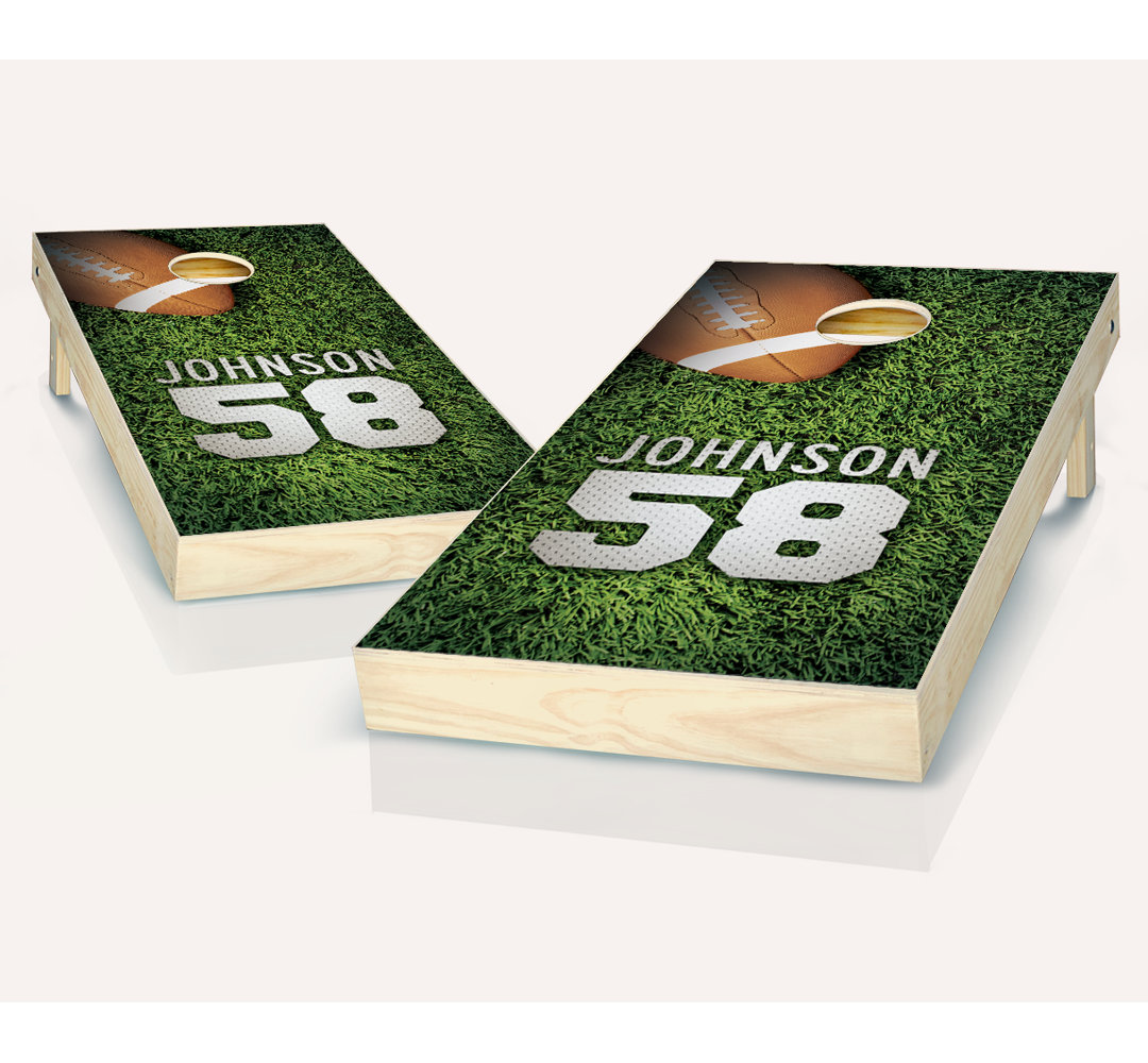 10 Piece Jersey Field Football Cornhole Set with Bags AJJ Cornhole Bag