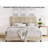 DeCoro Cambridge Upholstered Wooden Platform Bed Frame-877071289-877071270