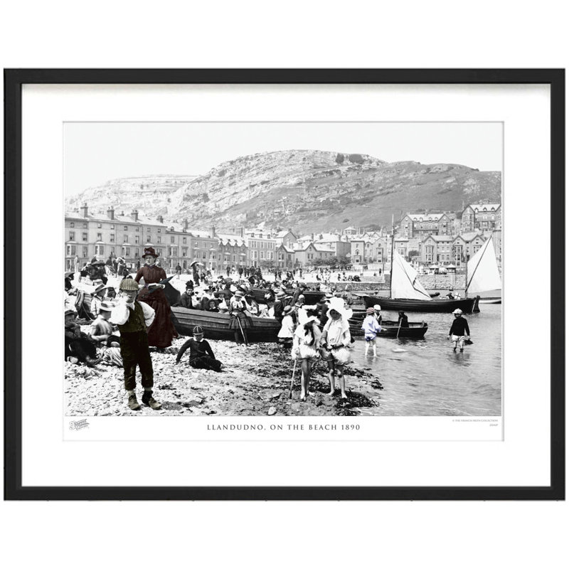 Llandudno, On The Beach 1890 - Single Picture Frame Print, 45cm H x 60cm W x 2.3cm D