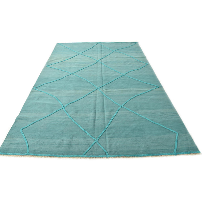 Tapis turquoise 7 x 7 po