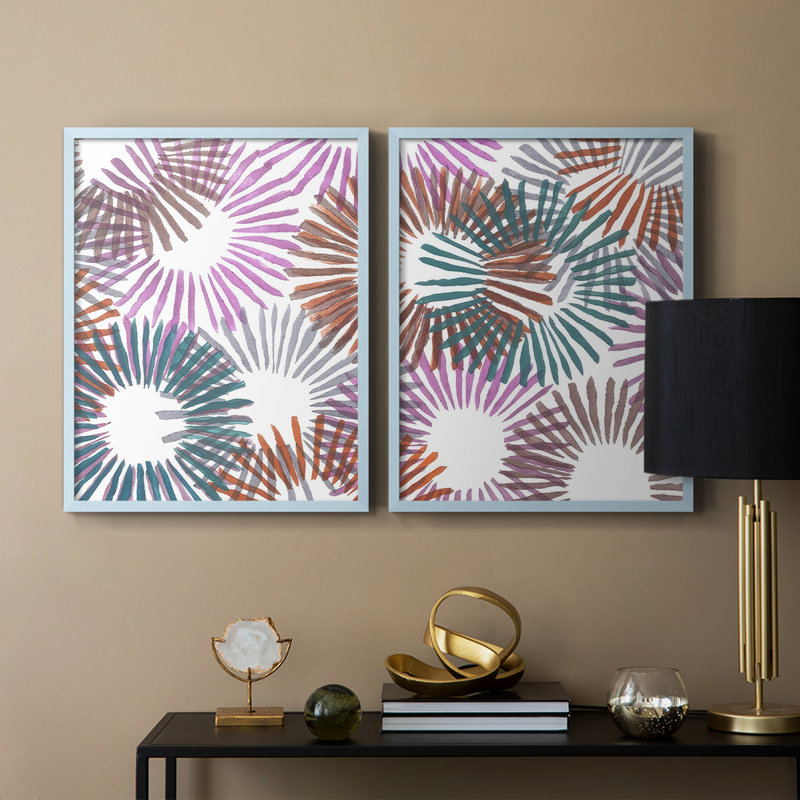 Starburst I-Premium Framed Print -Ready to Hang - No Nails Required - No Nails Required, Blue, 29" H x 46" W