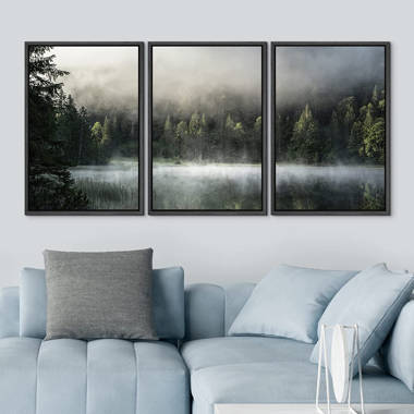 IDEA4WALL Frame Sage Green Mountain Range Pine Tree Forest Wall Art, Set Of  3 Nature Wilderness Illustrations Wall Decor Prints Minimalist Wall Décor  For Living Room, Bedroom Framed 3 Pieces Print