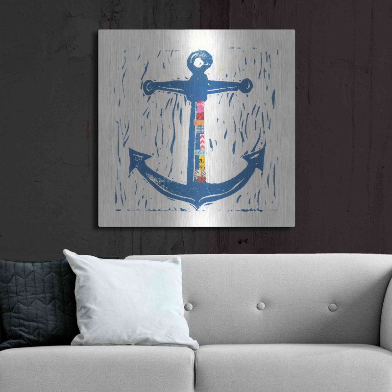 «Nautical Collage III» par Courtney Prahl, H 36 po x l 36 po