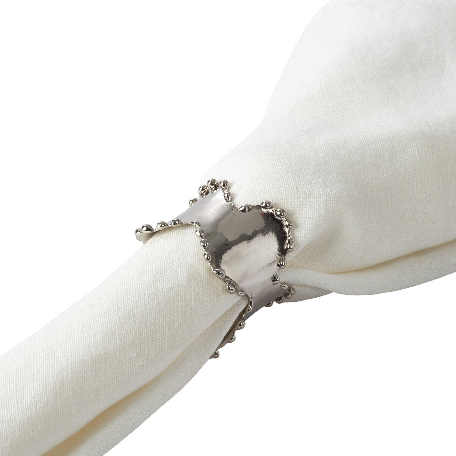 Brass Napkin Ring, Silver