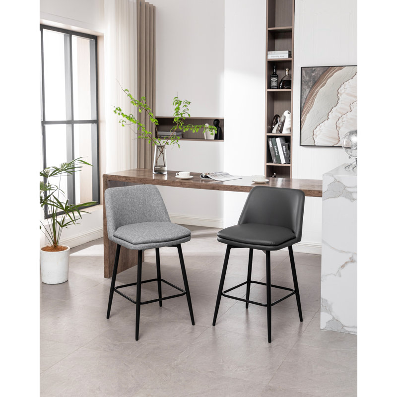 Ensemble de 2 tabourets de bar pivotants à 360 °