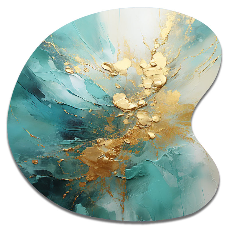Dubois - Abstract Spirals Drop Shape Irregular Metal Wall Decor, 27" H x 27" W
