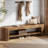 Rustic Wooden Entryway Bench With Storage, Arc-Shaped Shoe Bench For Hallway-901703352