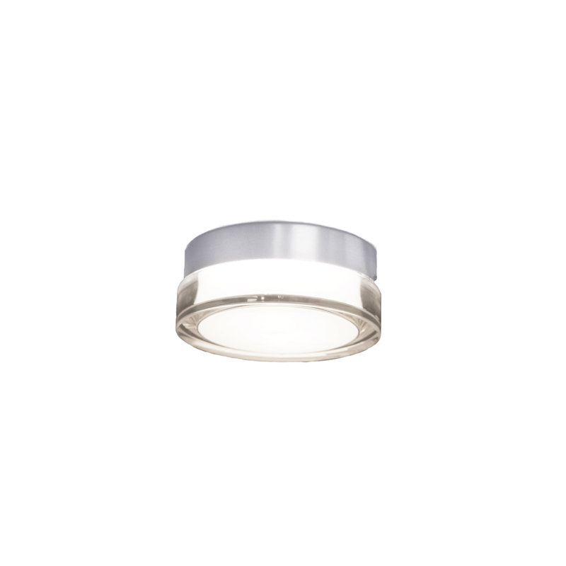 Pi Black Outdoor Flush Mount, 3000K, 2.5" H x 6.25" W x 6.25" D, Black