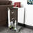 12.81'' W Glass Nightstand